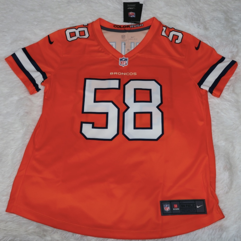 Nike Broncos Von Miller On Field Limited Color Rush Jersey Size Medium